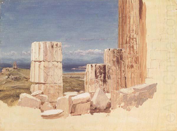 Broken Colunms,View from the Parthenon,Athens, Frederic E.Church